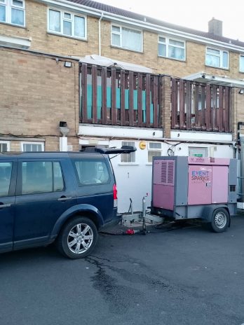 Temporary power provider, Event Sparks, providing a 37kva for a temporary power shutdown