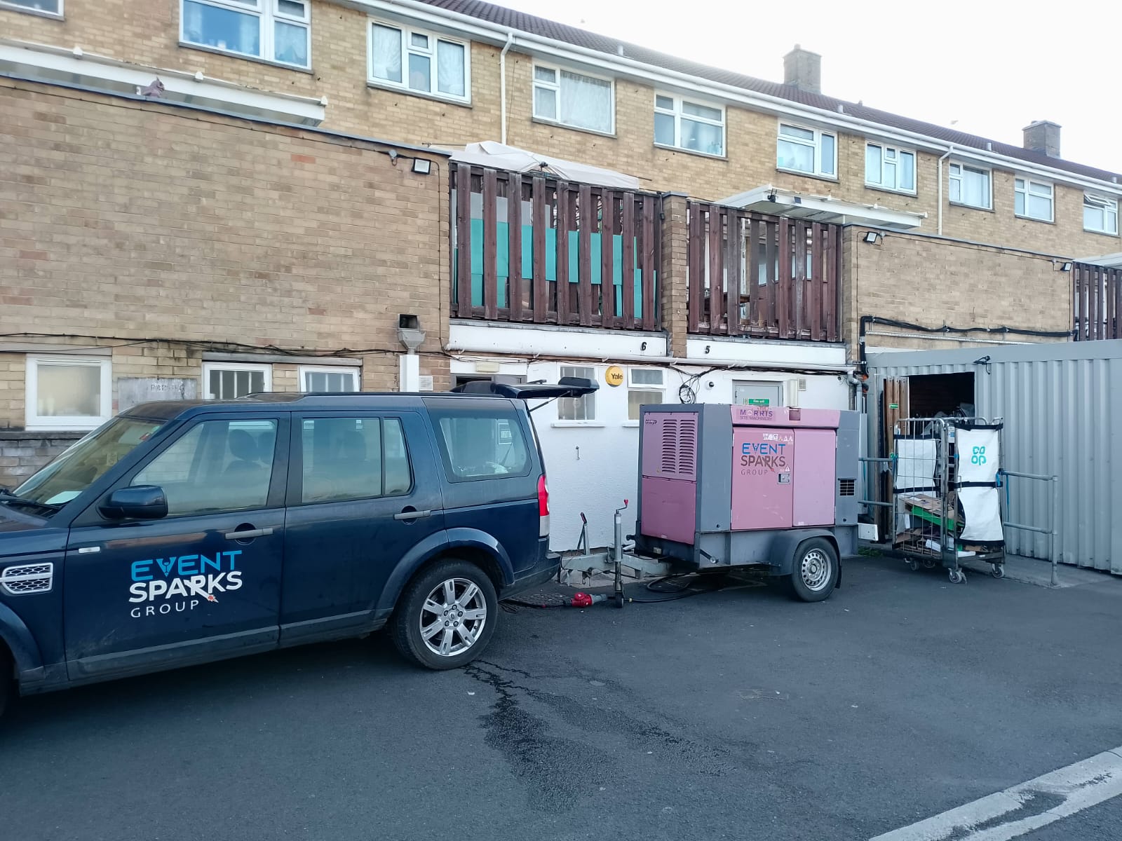 Temporary power provider, Event Sparks, providing a 37kva for a temporary power shutdown